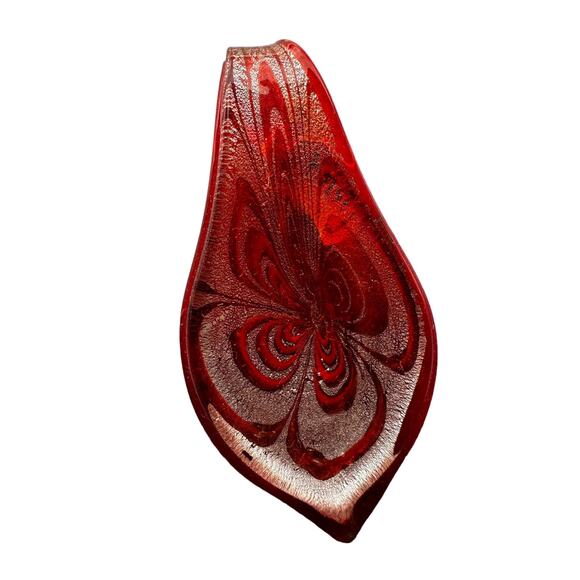 Vintage 90s Handblown Hippie Red Glass Pendant - Picture 1 of 1